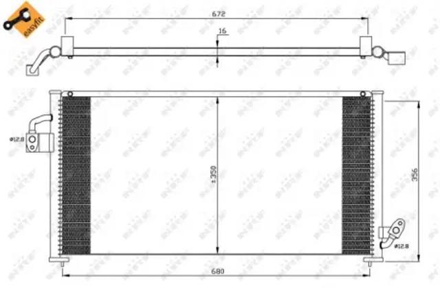 Радіатор охолодження кондиціонера 35523 NRF
