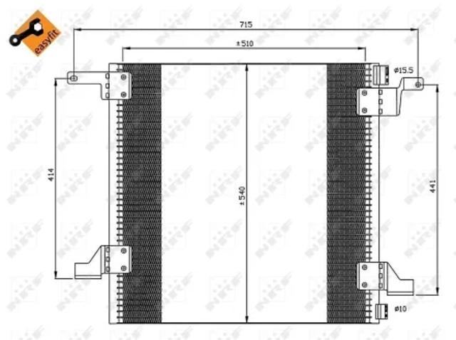 Радіатор системи охолодження кондиціонера 35526 NRF