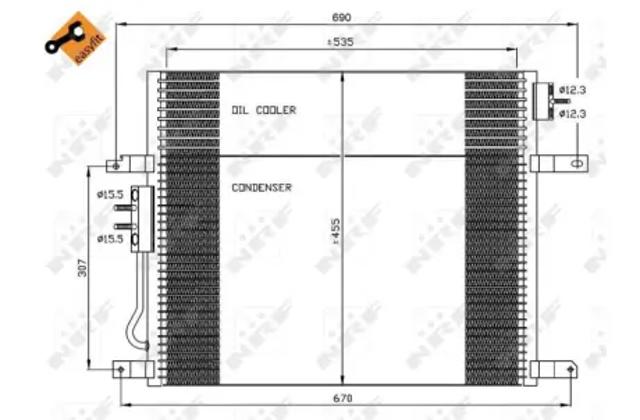 Конденсатор системи охолодження системи 35577 NRF