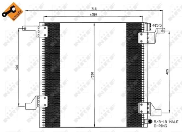 Радіатор кондиціонера 35579 NRF