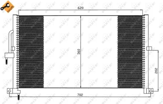 Радіатор охолодження кондиціонера 35603 NRF