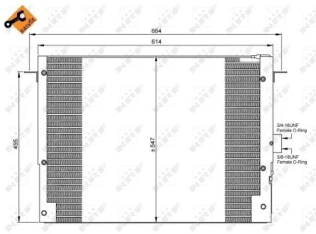Радіатор системи охолодження кондиціонера 35657 NRF