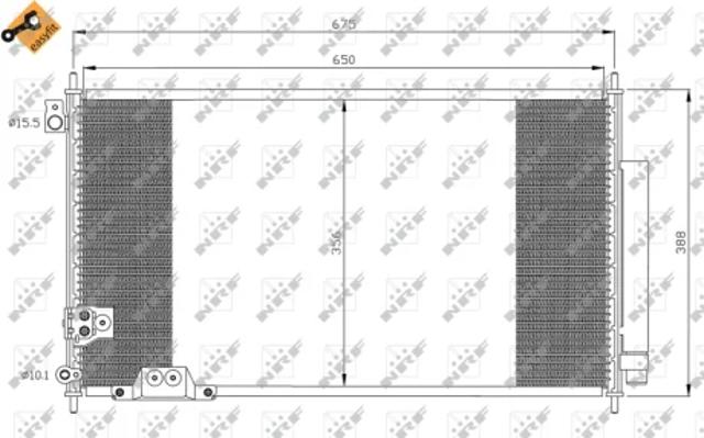 Трубопроводи і радіатор кондиціонера 35740 NRF