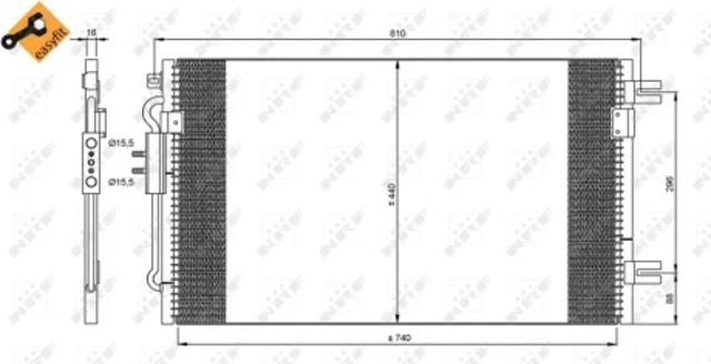 Радіатор охолодження кондиціонера 35799 NRF