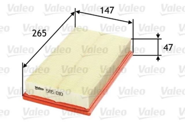 Повітряний фільтр двигуна 585010 VALEO
