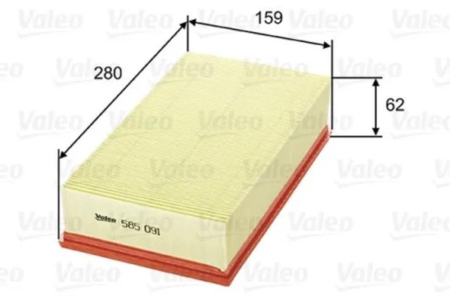 Повітряний фільтр двигуна 585091 VALEO