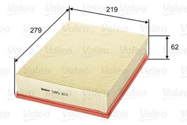 Повітряний фільтр двигуна 585107 VALEO