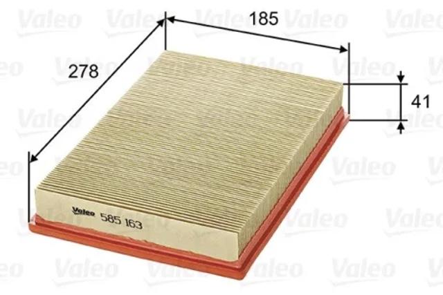 Елемент повітряного фільтра 585163 VALEO
