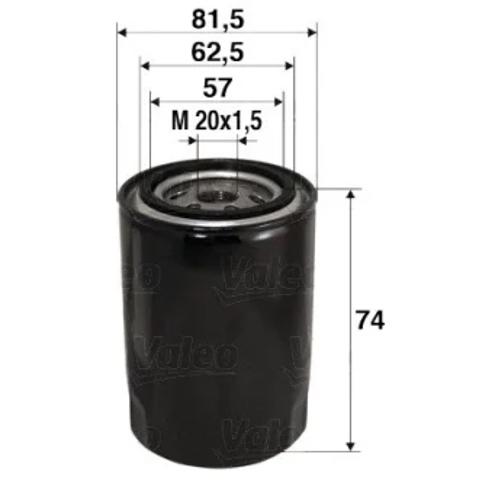 Фільтр масляний ДВЗ 586017 VALEO