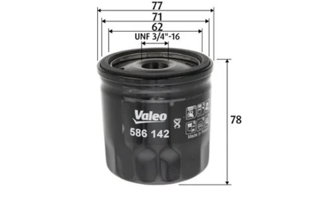 Маслофільтр 586142 VALEO
