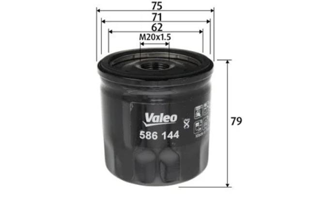 Фільтр масляний 586144 VALEO