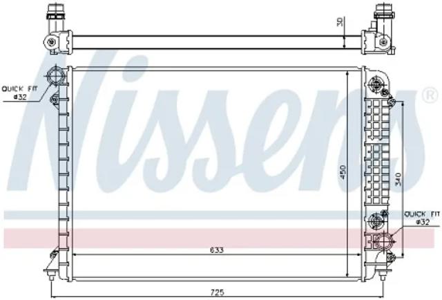 Радіатор охолодження двигуна 60241 NISSENS