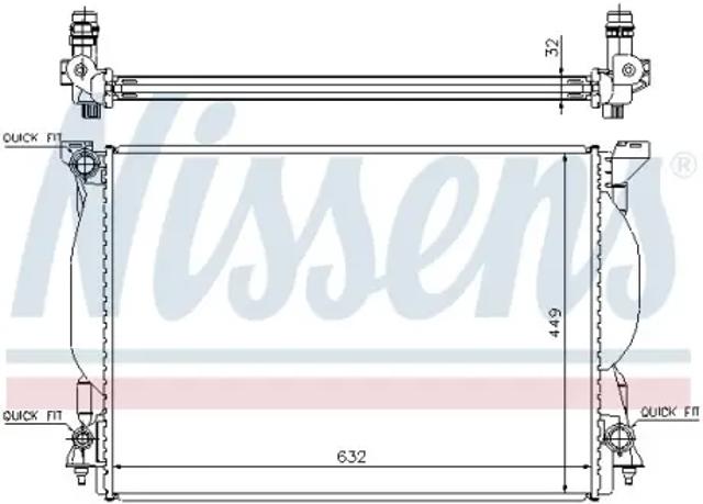 Радіатор водяний 60306A NISSENS