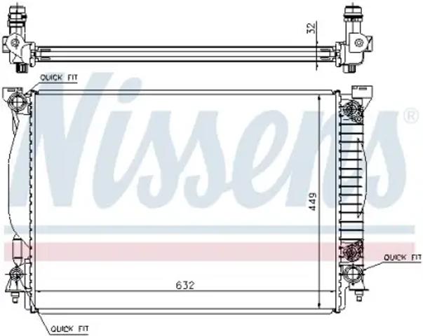 Радіатор охолодження двигуна 60307A NISSENS
