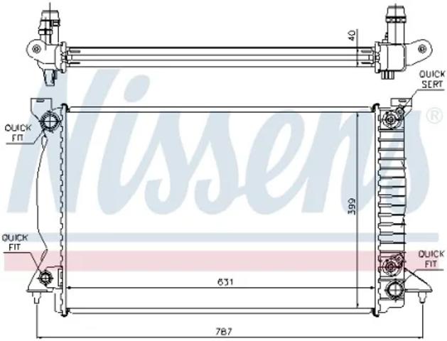 Радіатор охолодження 60314A NISSENS