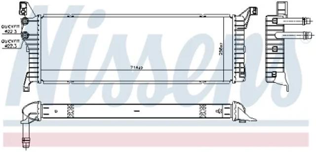 Радіатор охолодження, додатковий 606087 NISSENS