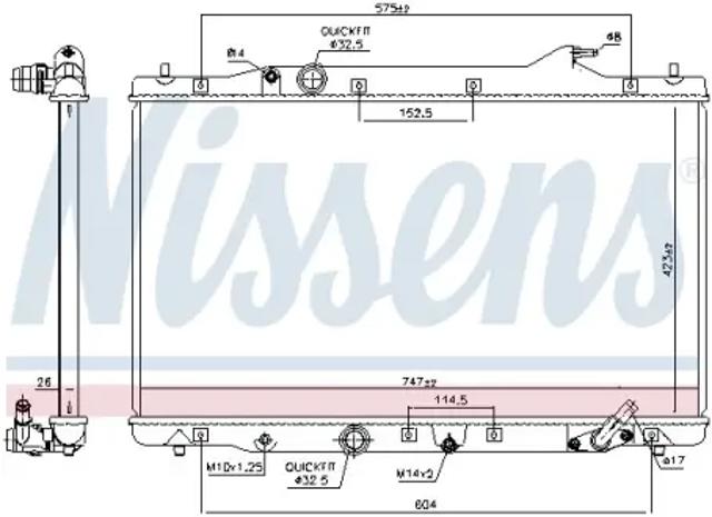 Радіатор 606216 NISSENS