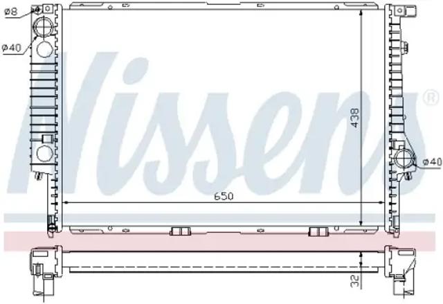 Радіатор водяний 60622A NISSENS