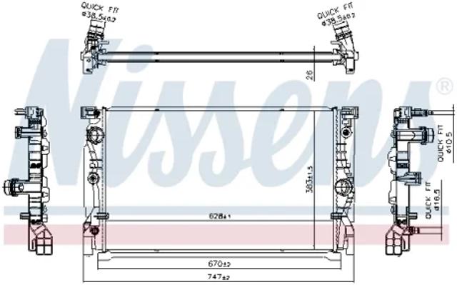 Радіатор основний 606230 NISSENS