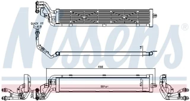 Радіатор охолодження, додатковий 606268 NISSENS