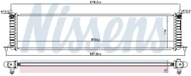 Радіатор охолодження 606454 NISSENS