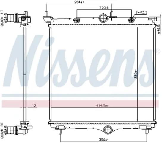 Радіатор 607031 NISSENS