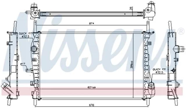 Радіатор водяний 62023A NISSENS