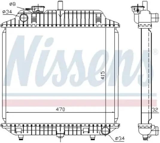 Радіатор системи охолодження двигуна 62516 NISSENS