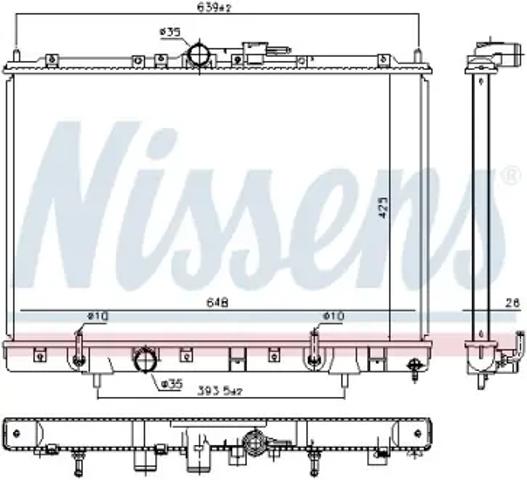 Радіатор 628986 NISSENS
