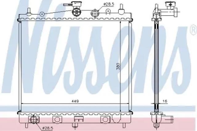 Підвіска радіатора 62902A NISSENS