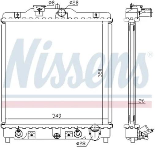 Радіатор охолодження 633081 NISSENS