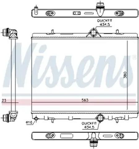 Радіатор основний 636043 NISSENS