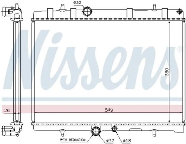 Підвіска радіатора 63607A NISSENS