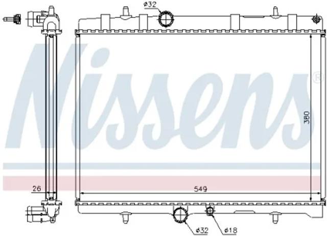 Радіатор водяний 63689A NISSENS