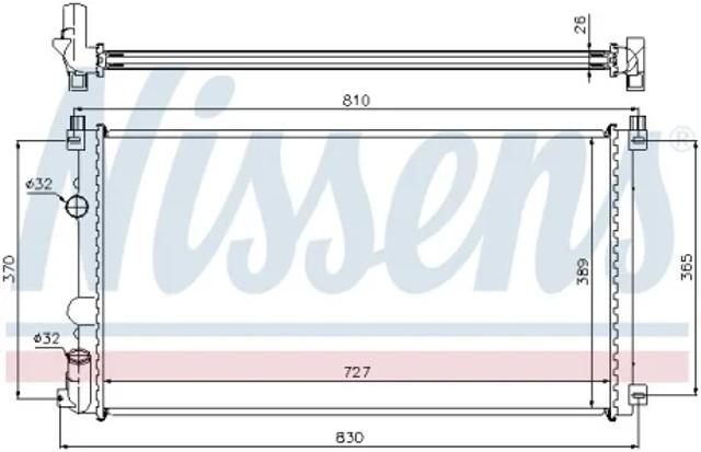 Підвіска радіатора 63824A NISSENS