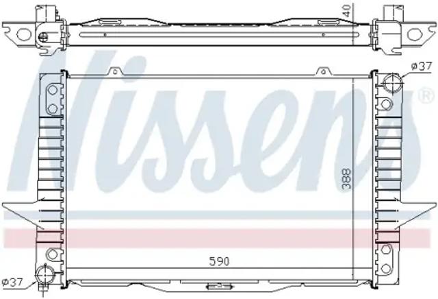 Радіатор водяний 65536A NISSENS
