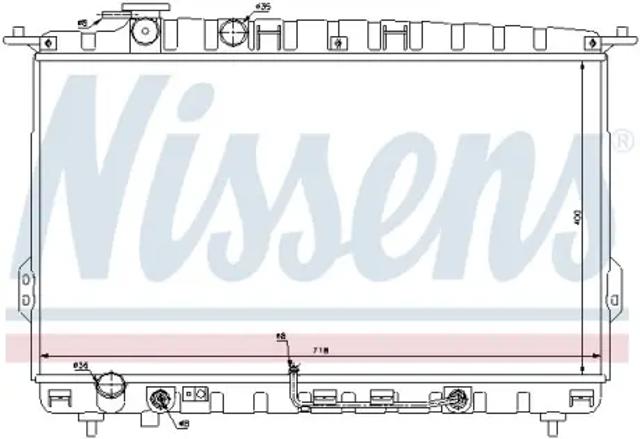 Радіатор охолодження двигуна 67027 NISSENS