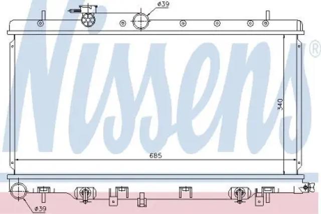 Підвіска радіатора 67711 NISSENS