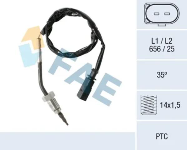Датчик температури відпрацьованих газів (ВГ), перед турбіною 68001 FAE
