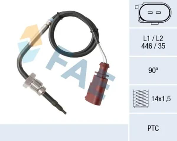 Датчик температури відпрацьованих газів (ВГ), перед фільтром сажі 68011 FAE