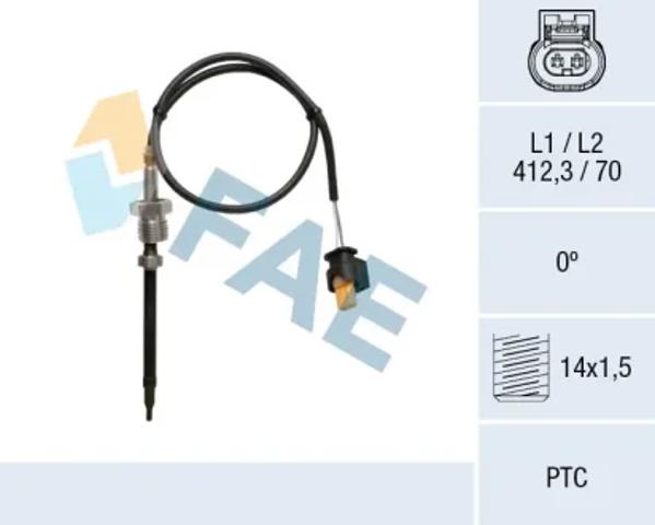 Датчик температури відпрацьованих газів (ВГ), фільтр сажі 68039 FAE