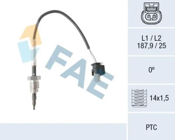 Датчик температури відпрацьованих газів (ВГ), в каталізаторі 68052 FAE
