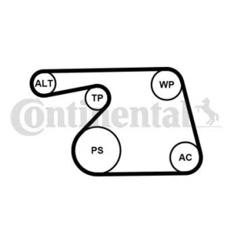Ремінь приводний, агрегатів, комплект 6PK1318WP1 CONTINENTAL