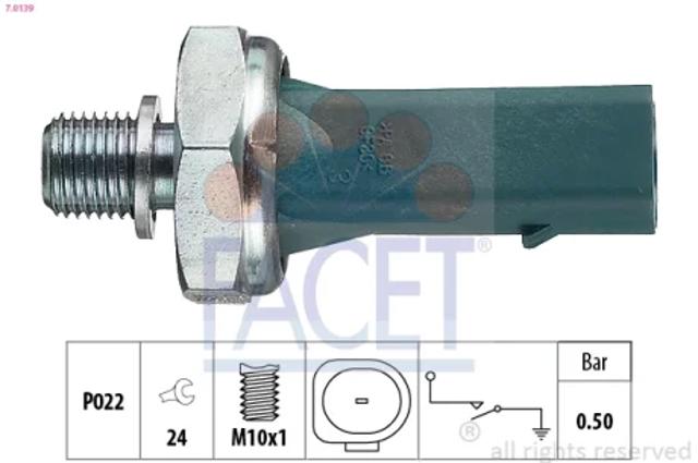 Манометри (показник тиску масла) 70139 FACET