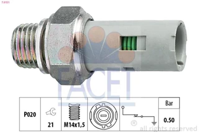 Манометри (показник тиску масла) 70151 FACET