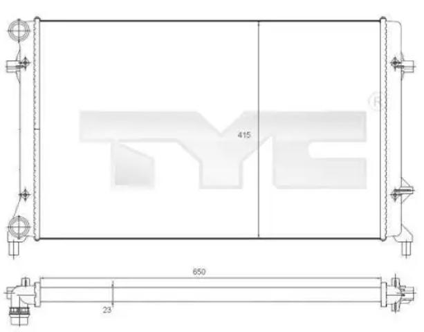 Радіатор охолодження 7020025 TYC