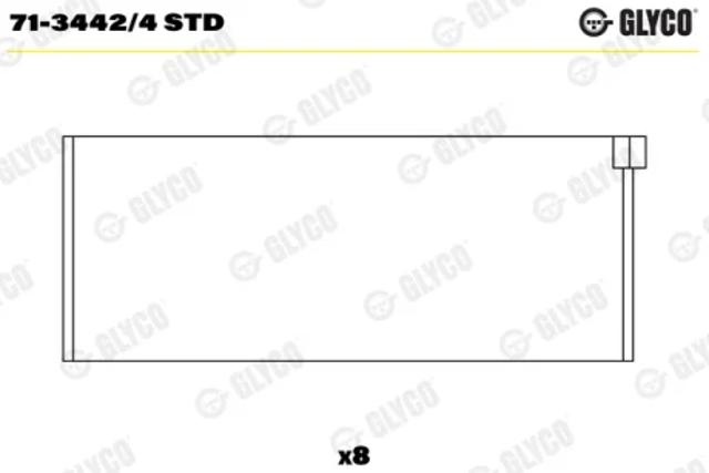 Вкладиші коленвала шатунні 7134424STD GLYCO
