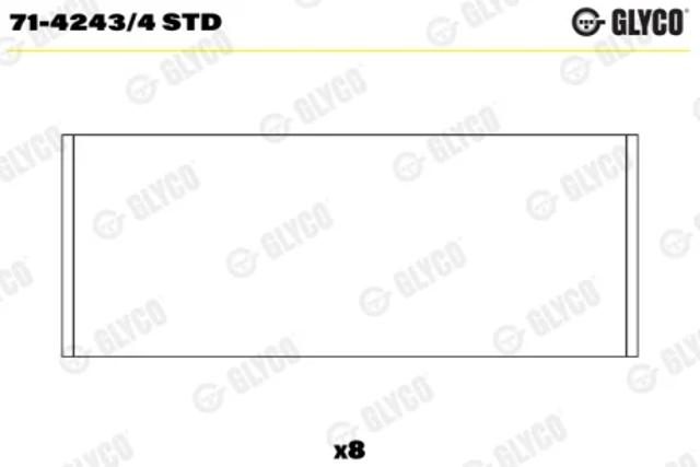 Вкладиші коленвала шатунні 7142434STD GLYCO