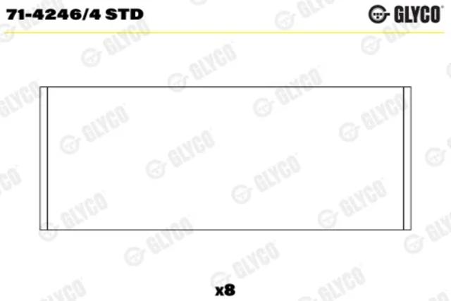 Шатунні вклалиші колінвала STD 7142464STD GLYCO