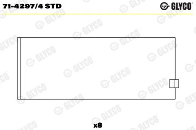Шатунні вкладиші колінчастого вала 7142974STD GLYCO